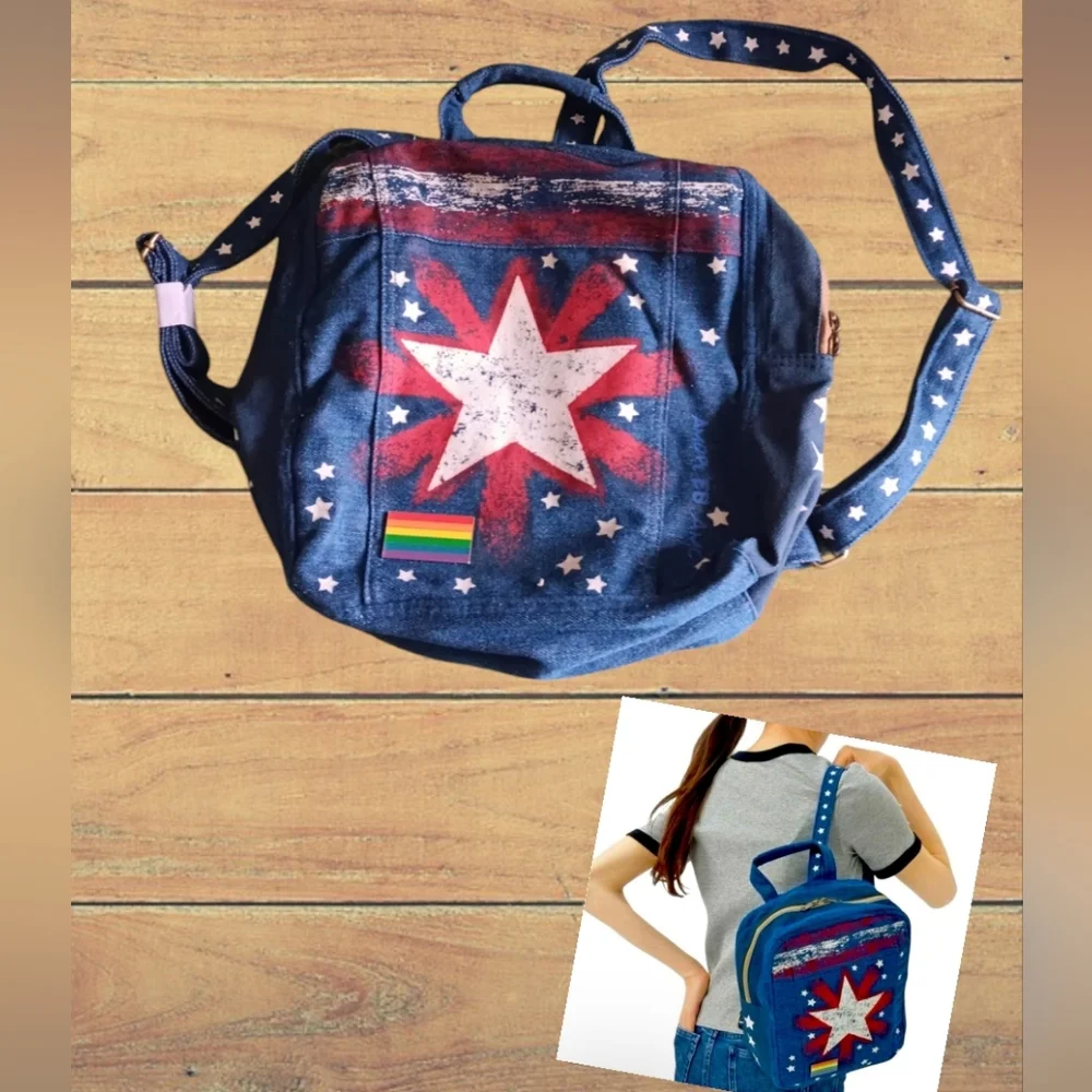 - DISNEY AMERICAN CHAVEZ MINI DENIM BACKPACK NWT